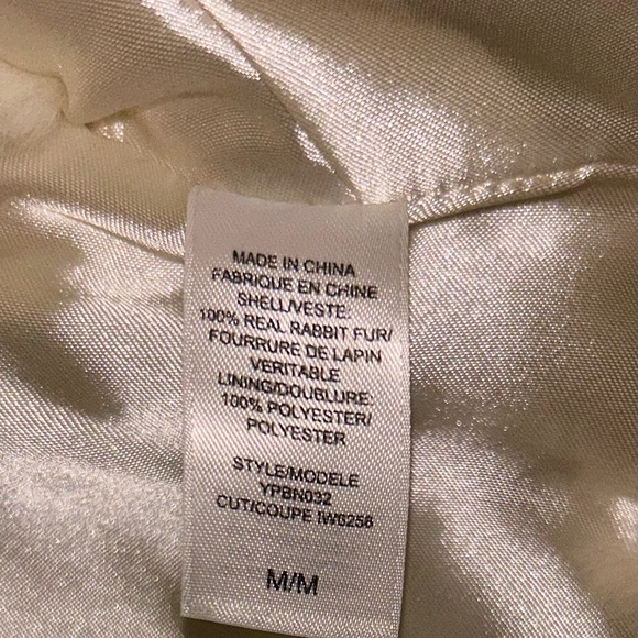 NWT…Vintage Guess Rabbit Fur evening jacket , white /size:M - Picture 6 of 11